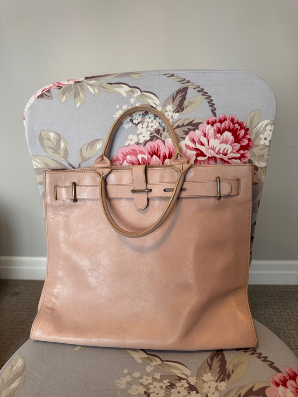 Furla Blush Leather Purse Tote